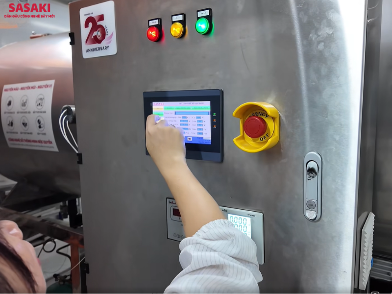 Hệ thống màn hình cảm ứng LCD, lưu trữ chương trình sấy