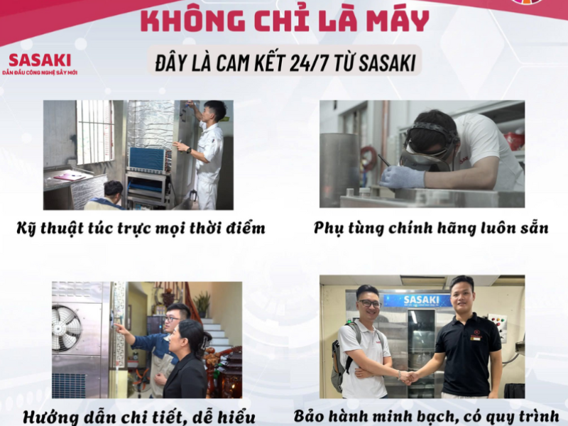 SASAKI cam kết bảo hành minh bạch, có quy trình với đội ngũ kỹ thuật túc trực mọi thời điểm