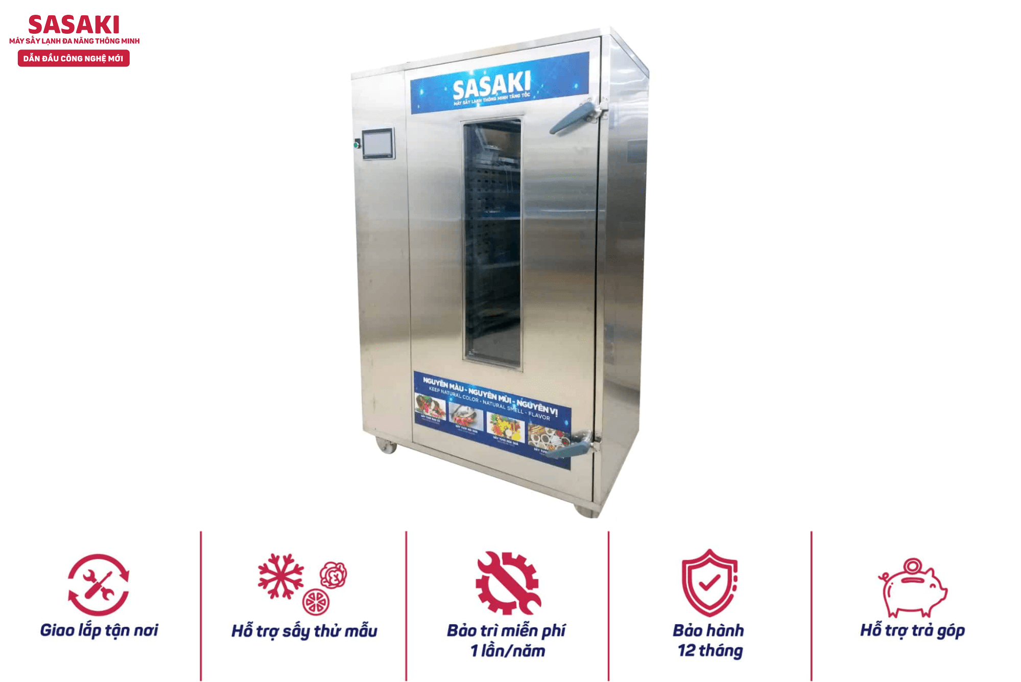 Máy sấy lạnh của SASAKI được sản xuất theo công nghệ châu Âu hiện đại