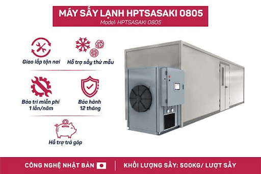 Máy sấy lạnh SASAKI công suất 500kg/ mẻ sấy