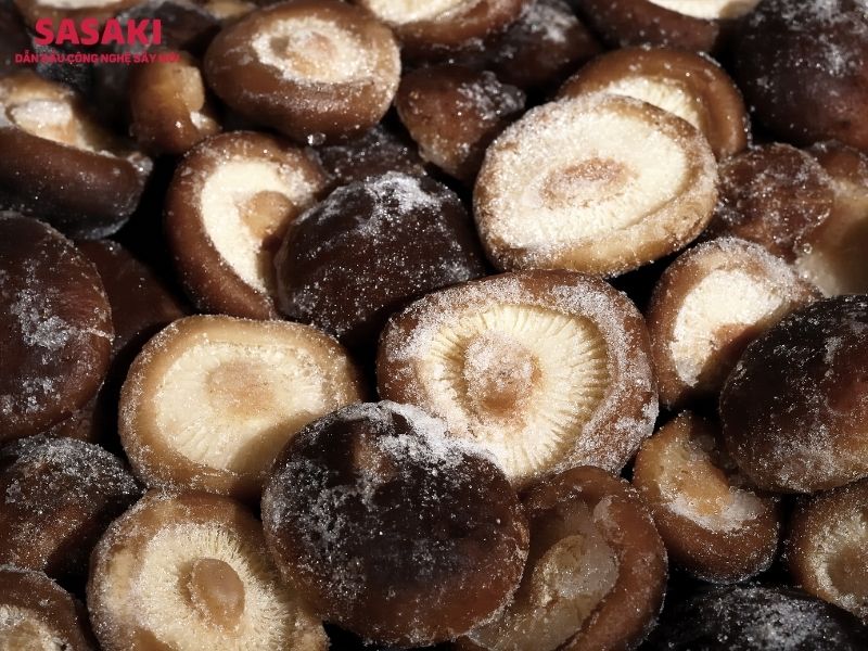 Làm nấm hương khô bằng cách đông lạnh