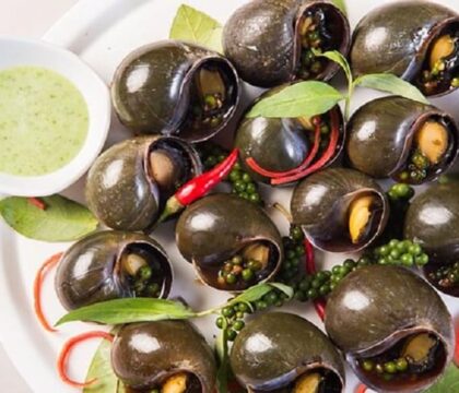 Hướng dẫn cách nấu món ốc bươu nướng tiêu xanh