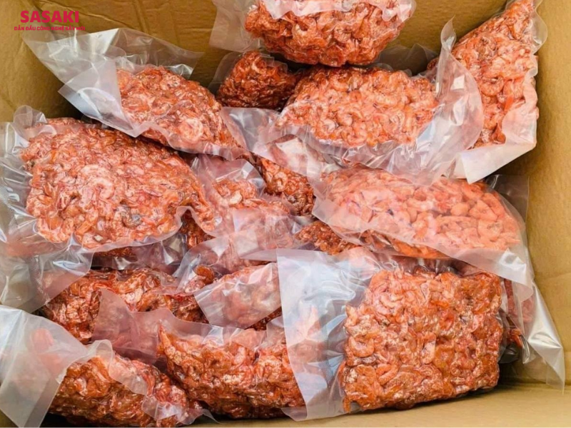 Sử dụng túi hút chân không để bảo quản tôm khô ở nhiệt độ thường