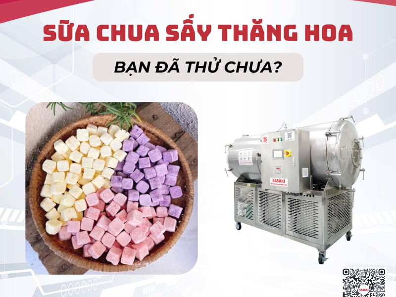 Máy sấy thăng hoa sữa chua cho doanh nghiệp sản xuất, hộ kinh doanh