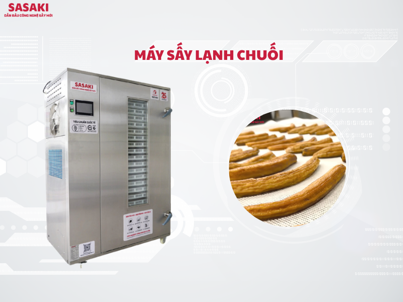 Máy sấy lạnh chuối – Sản xuất chuối sấy dẻo cao cấp, thơm ngon
