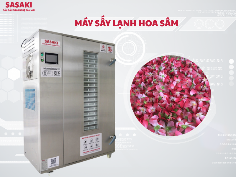 Máy sấy lạnh hoa sâm SASAKI - Giải pháp sấy hoa sâm giữ nguyên dược tính