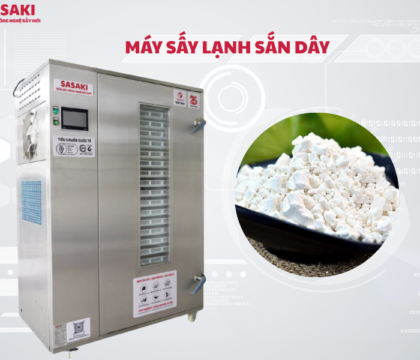 Máy sấy lạnh sắn dây sấy khô nhanh, chắc bột, tiết kiệm điện năng