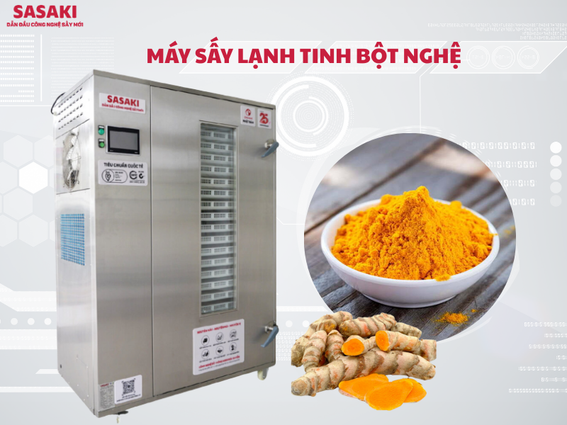 Máy sấy lạnh tinh bột nghệ giữ trọn curcumin, màu sắc tự nhiên