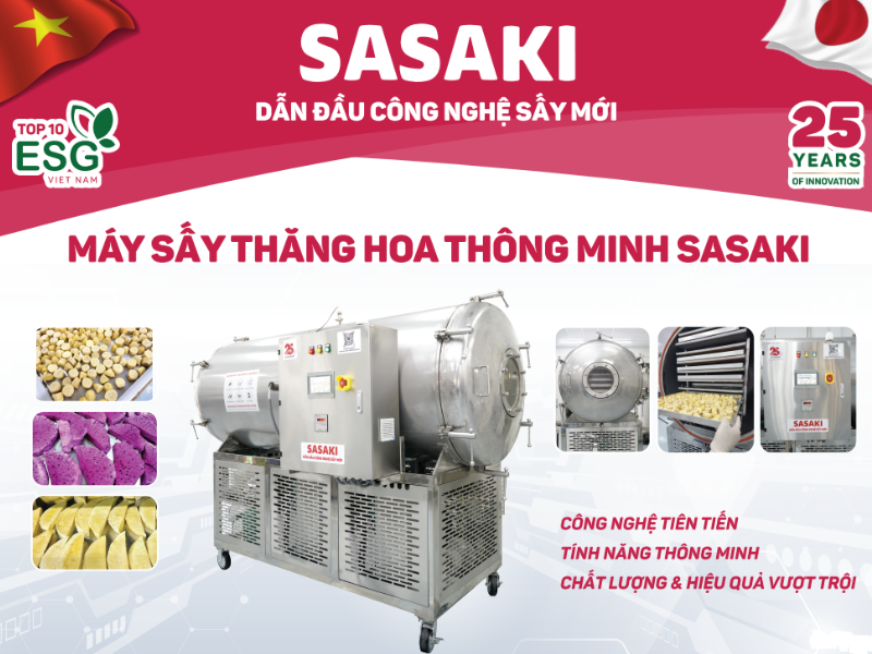 SASAKI - Thương hiệu máy sấy thăng hoa uy tín được nhiều doanh nghiệp tại Hạ Long lựa chọn