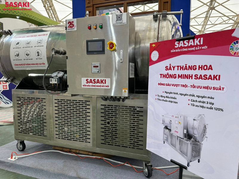 Máy sấy thăng hoa SASAKI được thiết kế và sản xuất theo tiêu chuẩn Nhật Bản