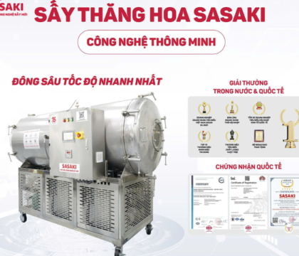 Máy sấy thăng hoa Thái Bình 50kg, 100kg cho doanh nghiệp sản xuất