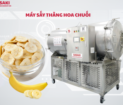 Máy sấy thăng hoa chuối mini, 50kg, 100kg cho doanh nghiệp sản xuất