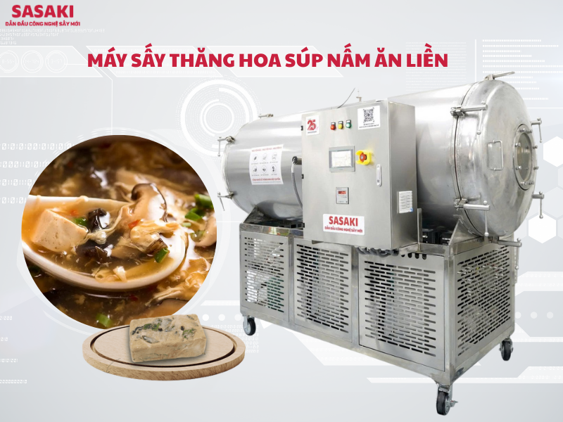 Máy sấy thăng hoa súp nấm ăn liền giữ nguyên vị nấm tươi