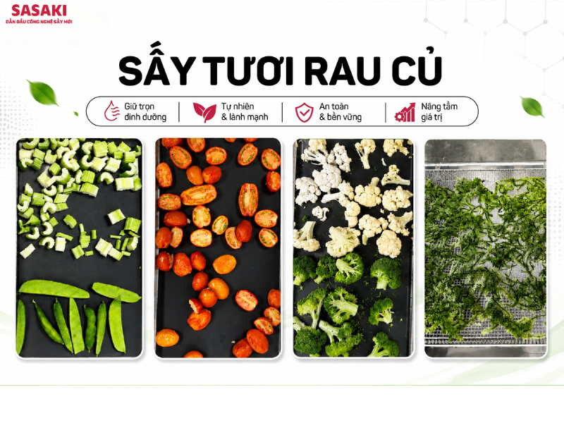Các sản phẩm rau củ sấy thăng hoa