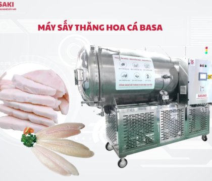 Máy sấy thăng hoa cá basa 5kg, 50kg, 100kg cho doanh nghiệp xuất khẩu