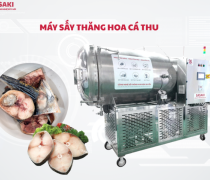 Máy sấy thăng hoa cá thu sấy đông khô cá biển đạt chuẩn xuất khẩu