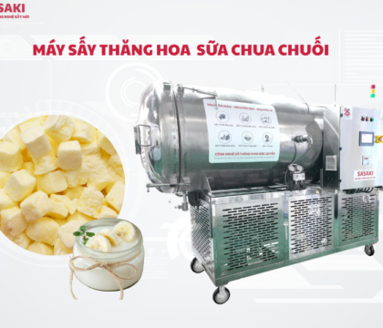 Máy sấy thăng hoa sữa chua chuối giữ nguyên hương chuối thơm ngon