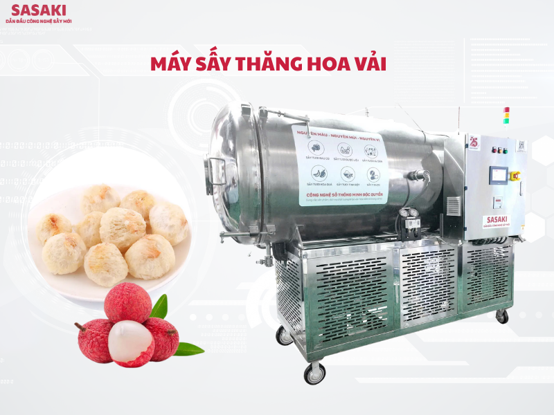 Máy sấy thăng hoa vải giải pháp sấy vải thiều giòn xốp, dinh dưỡng