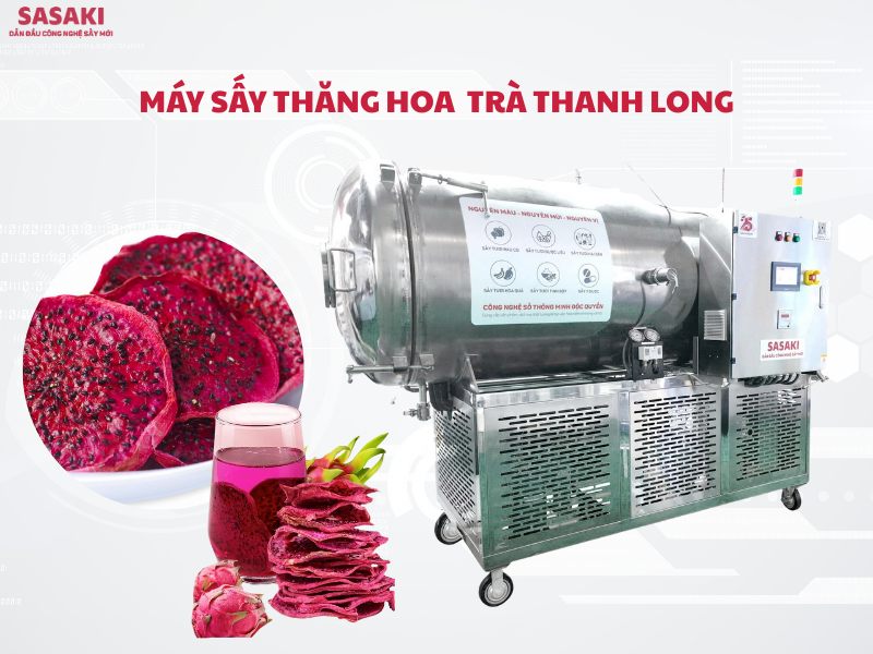 Máy sấy thăng hoa trà thanh long giữ nguyên màu sắc, hương vị thơm ngon