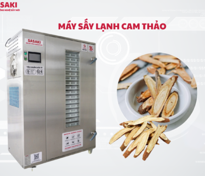Máy sấy lạnh cam thảo giữ trọn dược tính, hương thơm đặc trưng