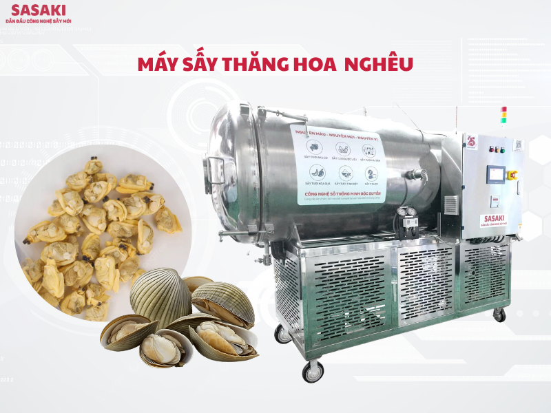 Máy sấy thăng hoa nghêu SASAKI - Công nghệ độc quyền tối ưu cho hải sản Việt