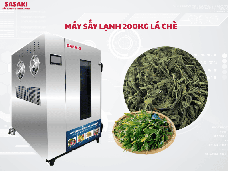 SASAKI - Nhà sản xuất máy sấy lạnh 200kg lá chè cao cấp, đạt chuẩn xuất khẩu