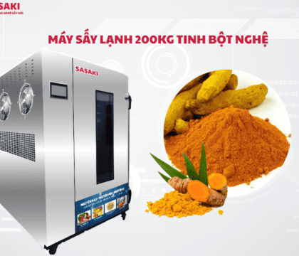 Máy sấy lạnh 200kg tinh bột nghệ giữ nguyên màu sắc, chất lượng cao