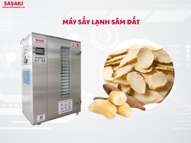 Máy sấy lạnh sâm đất giữ 90% dược tính, nâng cao giá trị sản phẩm