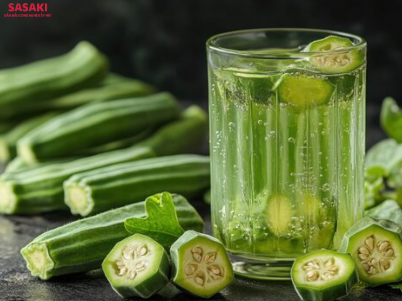 Đậu bắp là loại quả có nhiều chất xơ, tính nhớt và dễ bị biến dạng khi sấy nhiệt
