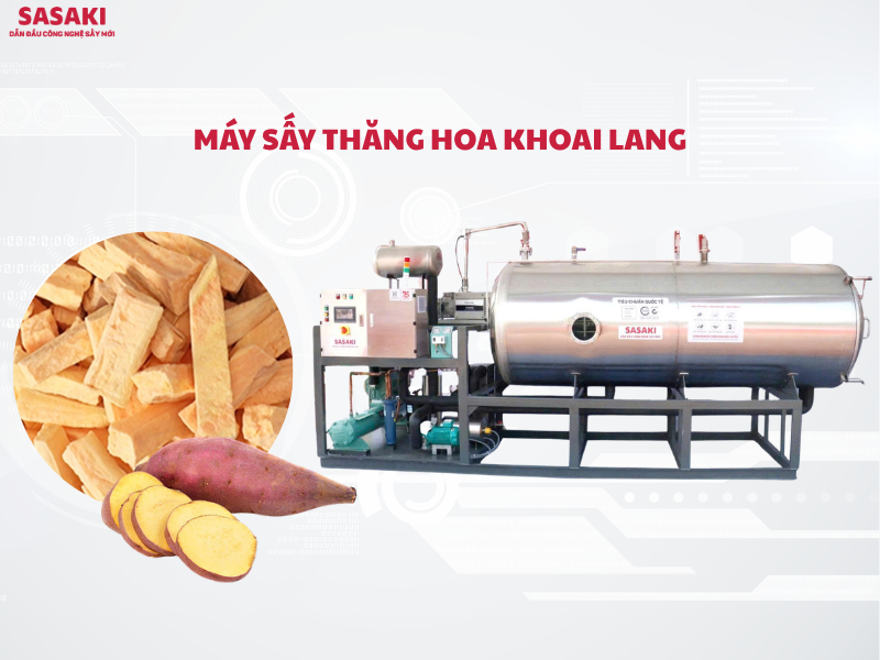 SASAKI - Nhà sản xuất máy sấy thăng hoa khoai lang đa dạng công suất