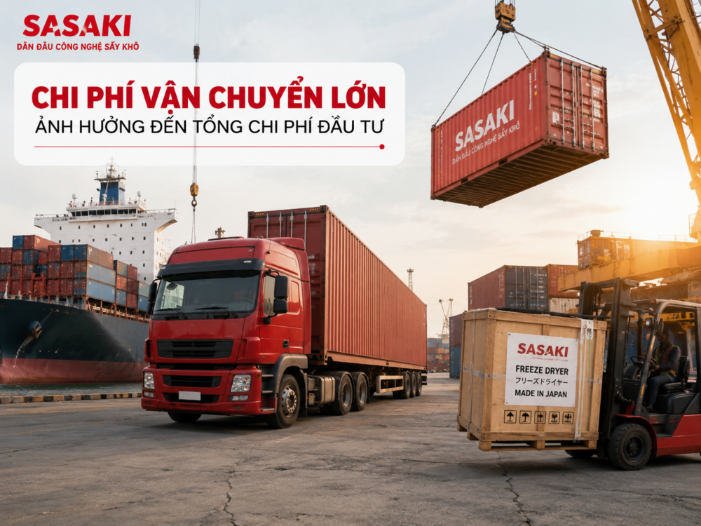 Chi khi vận chuyển khi mua các máy nhập khẩu cực kì lớn ảnh hưởng đến tổng chi phí đầu tư