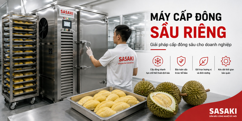 Giải pháp máy cấp đông sầu riêng SASAKI