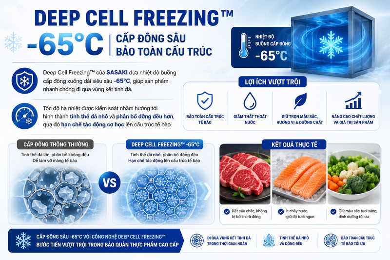 Deep Cell Freezing™ -65°C cấp đông sâu
