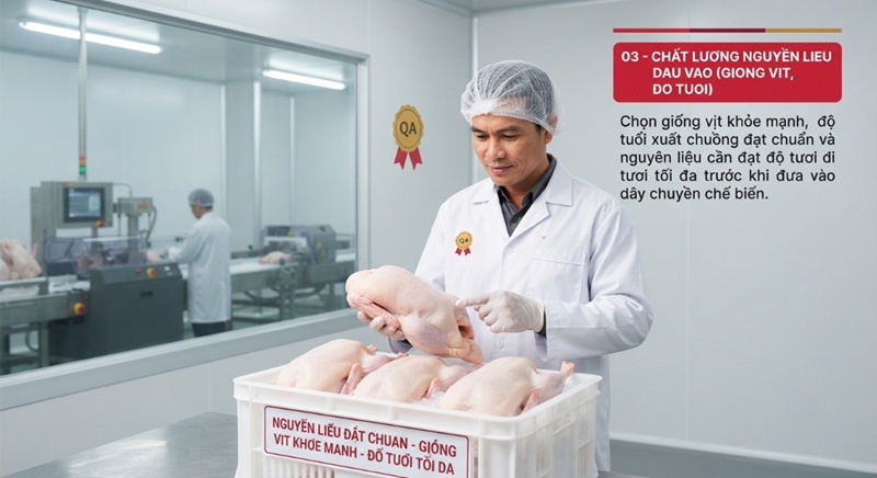 Kiểm tra chất lượng nguyên liệu đầu vào