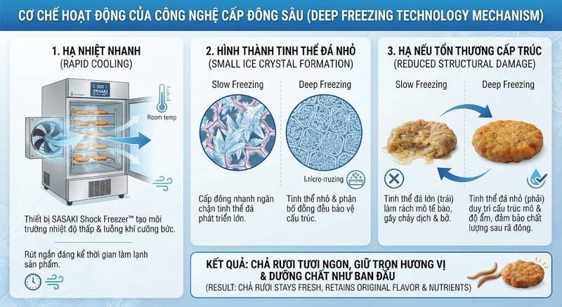 Nguyên lý hoạt động công nghệ cấp đông sâu SASAKI
