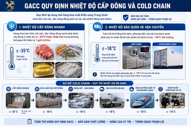 Quy định khi cấp đông
