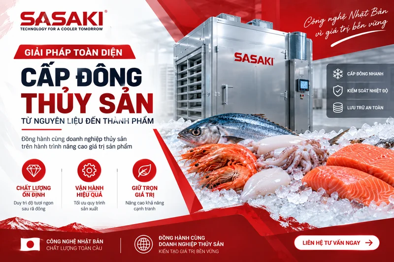 Giải pháp cấp đông thuỷ sản từ nguyên liệu đến thành phẩm