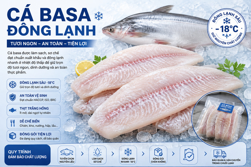 Tìm hiểu cá basa đông lạnh