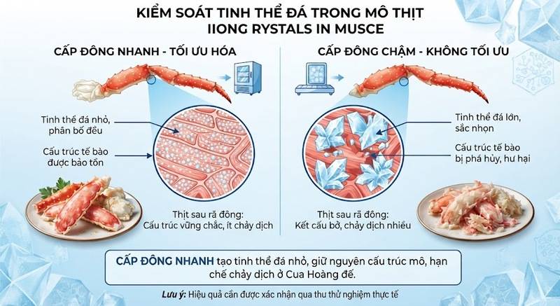 Tinh thể đá nhỏ hỗ trợ bảo vệ cấu trúc tế bào