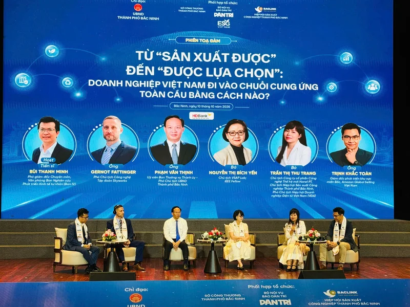 Các chuyên gia và lãnh đạo doanh nghiệp trong nước, quốc tế thảo luận chủ đề “Từ sản xuất được đến được lựa chọn”, tìm giải pháp nâng cao năng lực nhà cung ứng Việt Nam tham gia chuỗi giá trị toàn cầu.